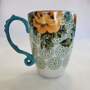 The Pioneer Women Coffee Tea Cup Mug Blooming Bouquet Floral Stoneware 18 oz